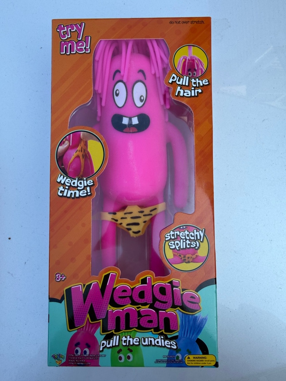 *NEW* *VIRAL* *RARE* Wedgie Man SQUISHY Pink Stretchy Toy